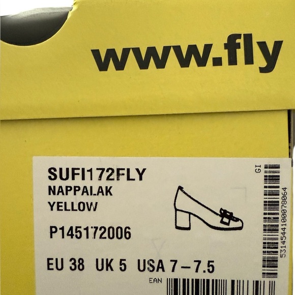NIB Fly London Yellow Women's Loafers Size 38 - Picture 5 of 6